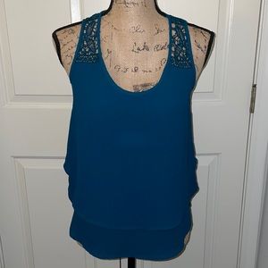 5/$25🏷❤️ASTR knitted layered ruffle cute tank top layered flowy lightweight